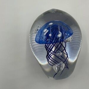 Burcheta Handmade Jellt Fish In Glass Paper Weight